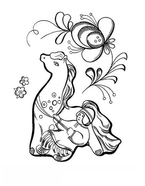 Кувшин квасник гжельской росписи