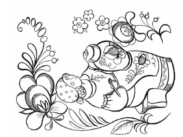 Гжель трафареты для росписи