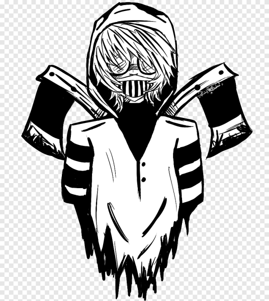 Крипипаста Тикки Тоби черно белый