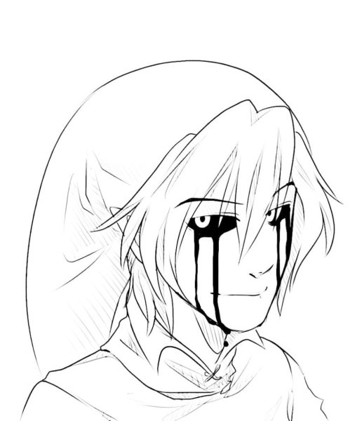 Раскраска крипипаста безглазый Джек