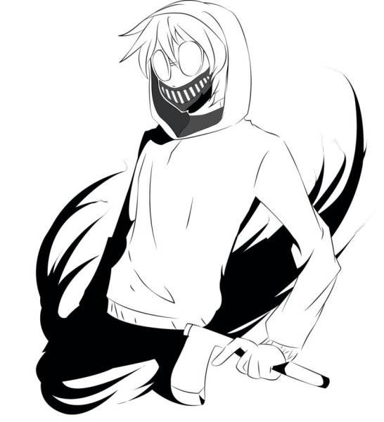 Крипипаста раскраска Бен