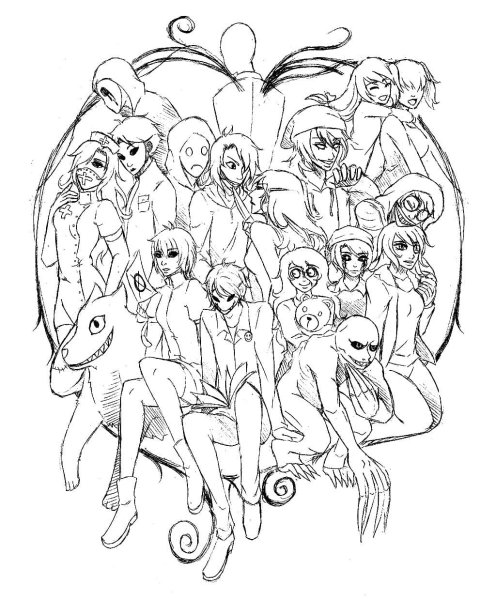 Раскраски крипипаста Джефф