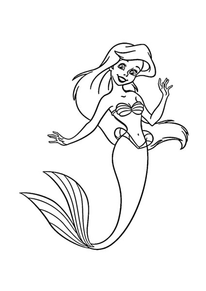 Раскраски для девочек Русалочка