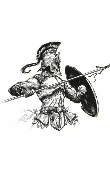 Спартанец тату эскиз