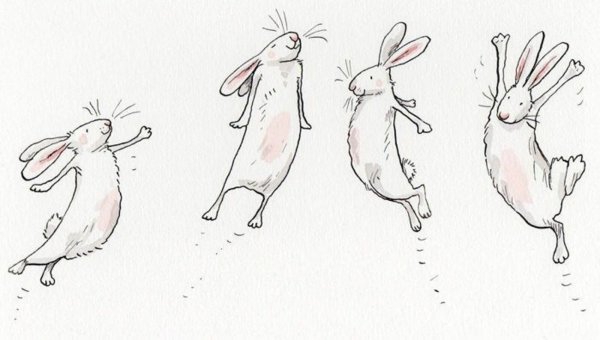 Прикольный заяц рисунок