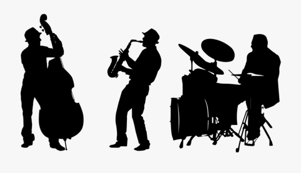 Джаз силуэт музыканты