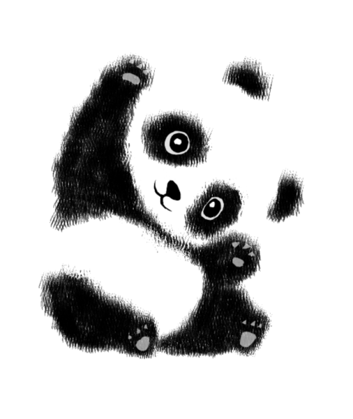 Панда черно белая