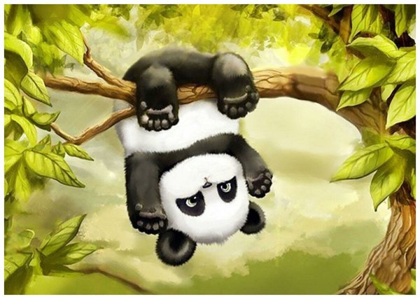 Гранни набор алмазной вышивки маленькая Панда (AG 005) 27х19 см