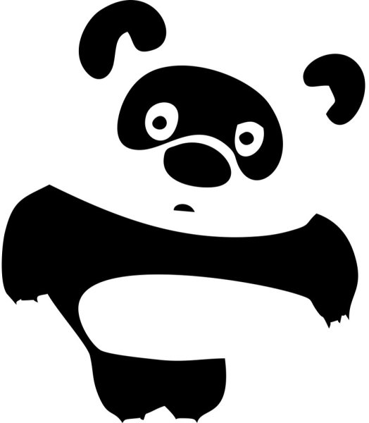 Панда трафарет