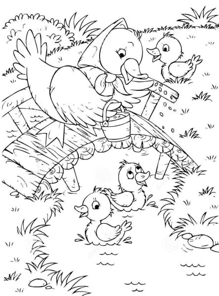 Гадкий утенок рисунок