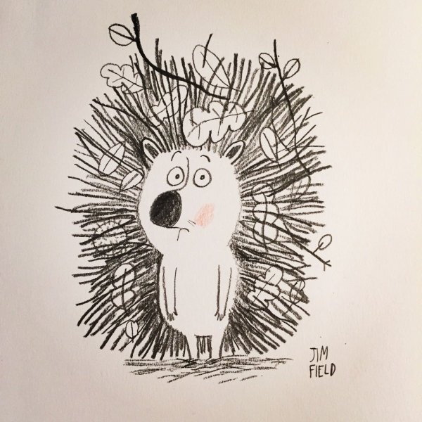Ежик карандашом
