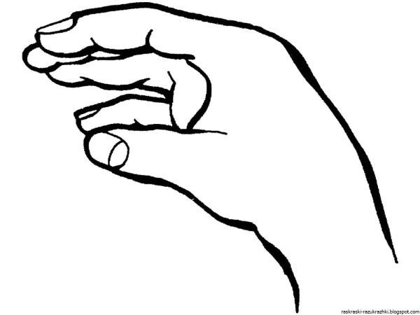 Рука раскраска для детей