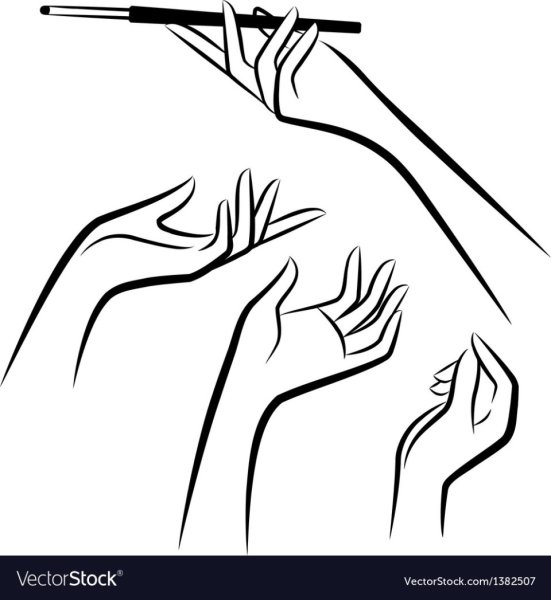 Силуэт женской руки