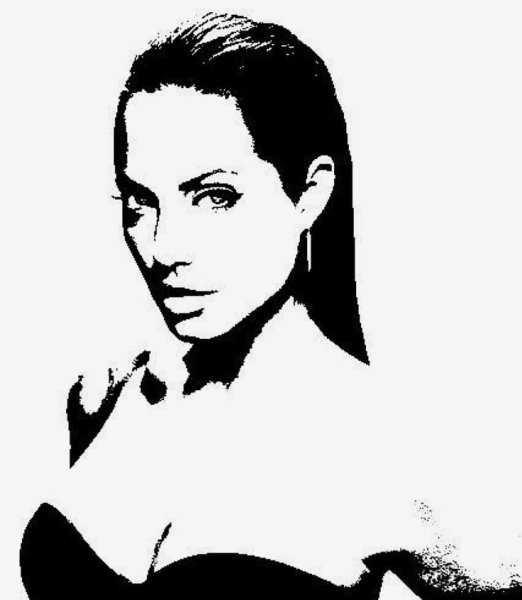 Анджелина Джоли трафарет