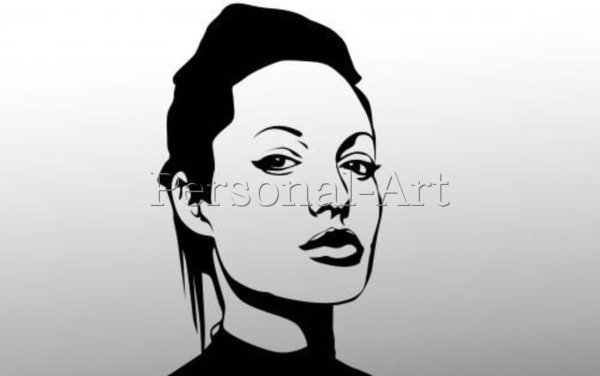 Анджелина Джоли поп арт чб