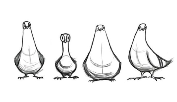 Голубь скетч