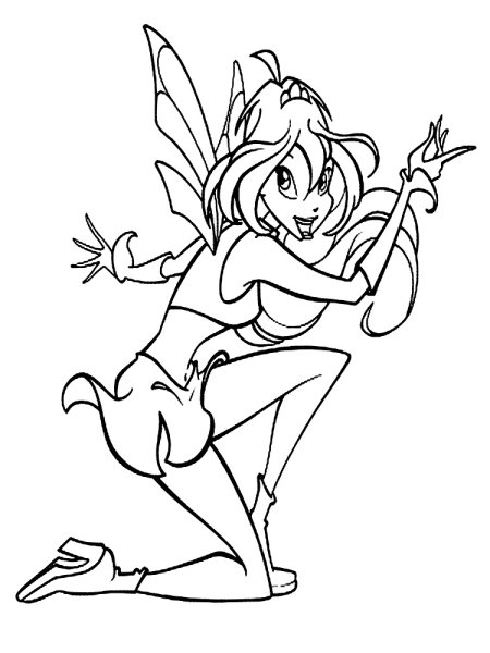 Винкс Блум черно белые