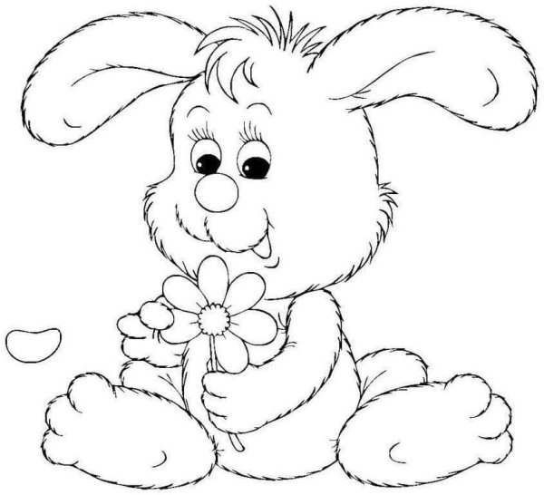 Раскраска зайчик