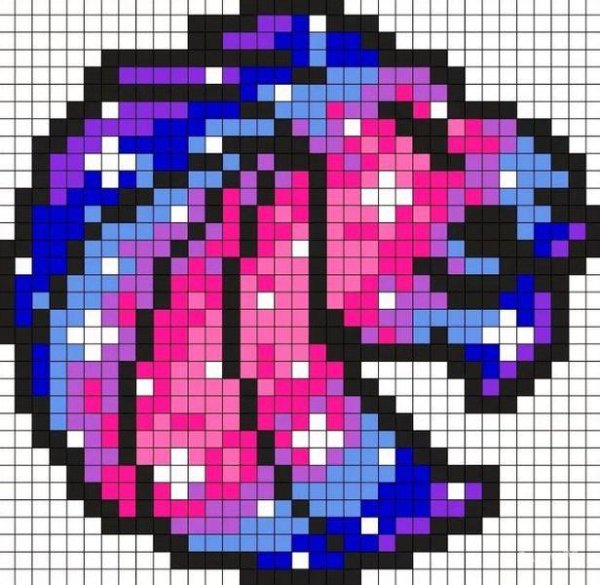 Рисунки по клеткам большие