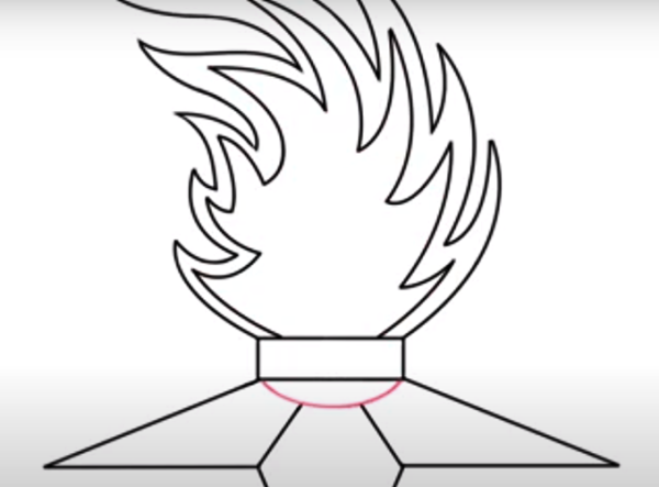 Вечный огонь трафарет