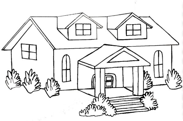 Особняк раскраска