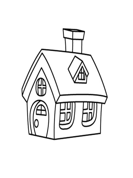Раскраска загородный дом
