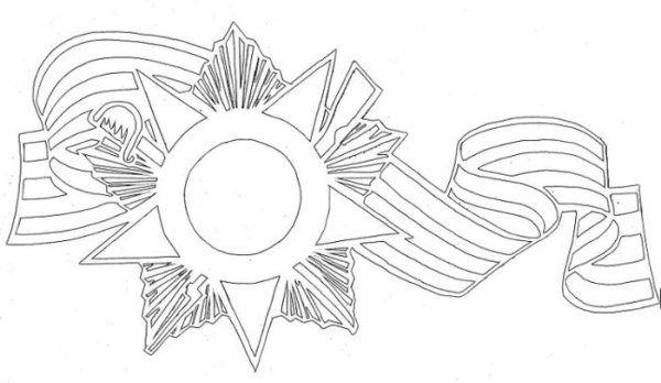 Разукрашки день Победы с голубем