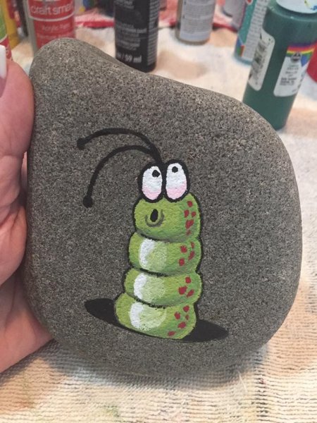 Разрисованные камни для сада