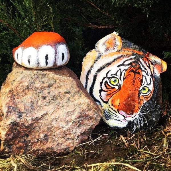 Разрисованные камни для сада