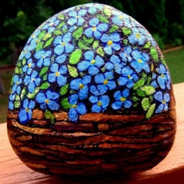 Роспись камней для сада