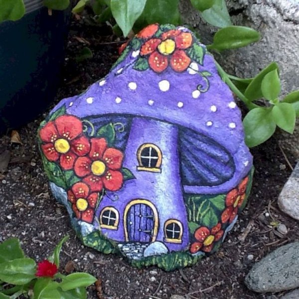 Разрисованные камни для сада