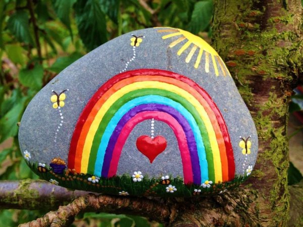 Расписные камни для сада