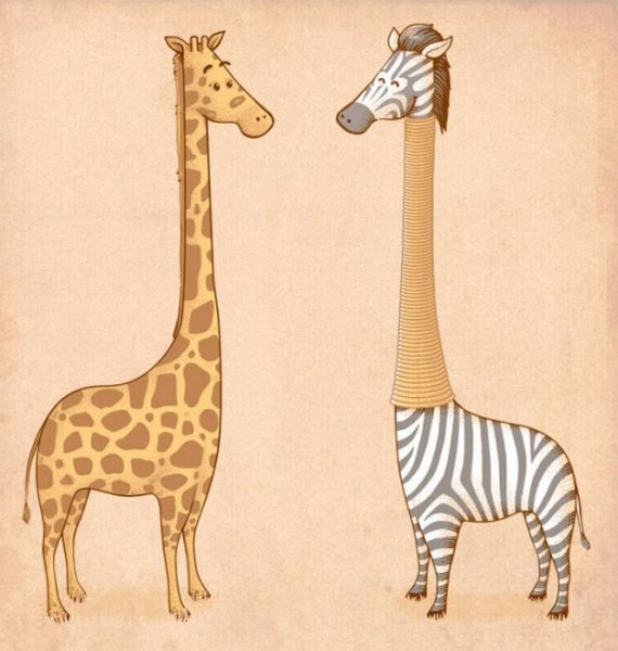 Прикольные Жирафы рисунки