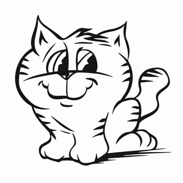 Коты раскраска для детей