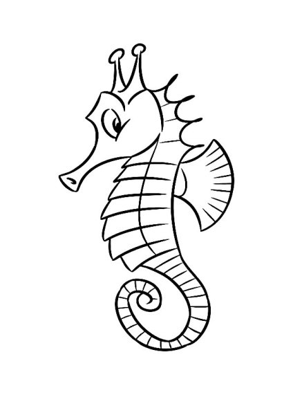 Силуэты морских коньков