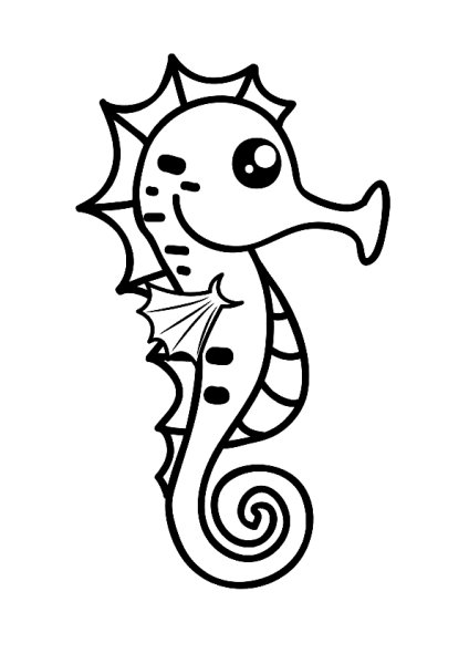 Рисунки морских коньков