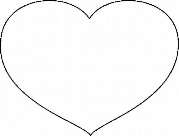 Сердце трафарет для вырезания