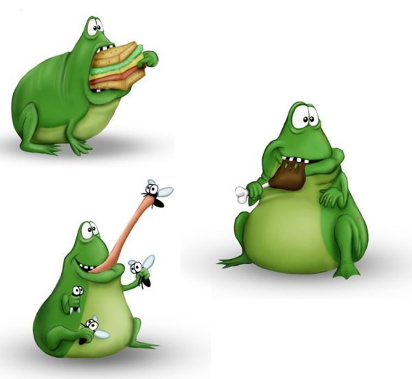 Смешная лягушка рисунок