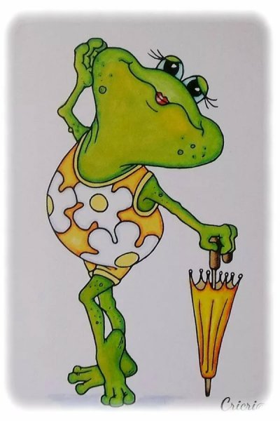 Смешная лягушка рисунок