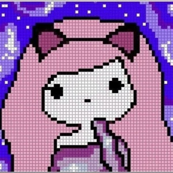 Рисование по клеточкам для девочек