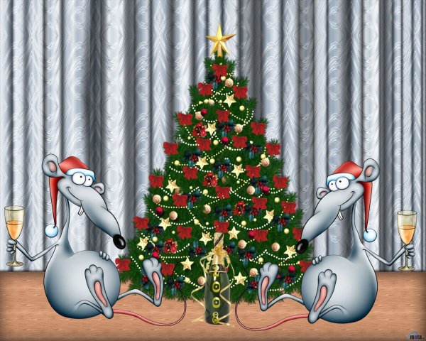 Веселые новогодние картинки