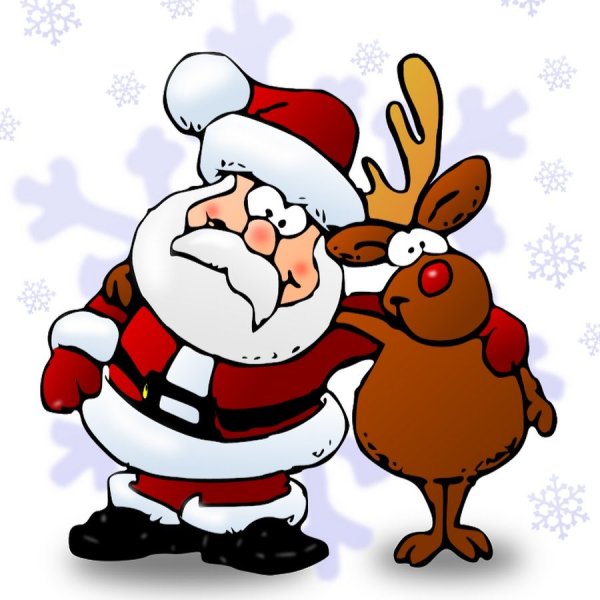 Новогодние рисунки Рудольф м4