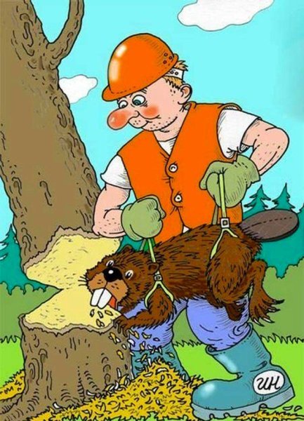 Лесоруб карикатура