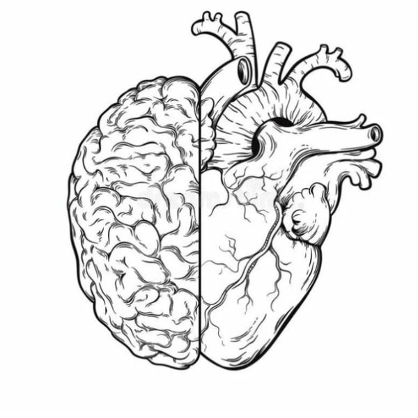 Мозг тату эскиз