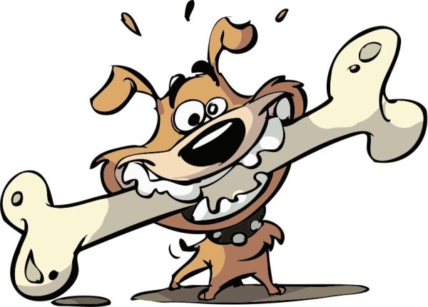 Собачка с косточкой