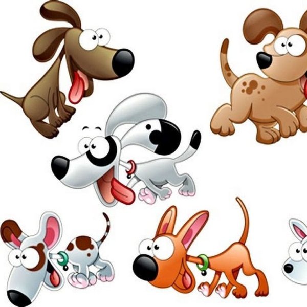 Прикольная мультяшная собака