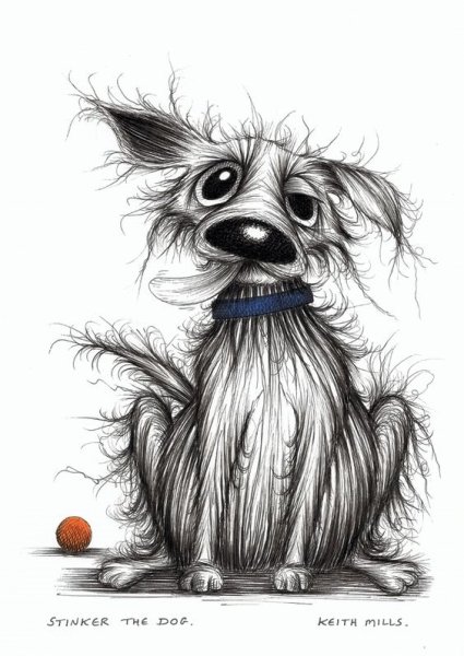 Прикольные рисунки собак