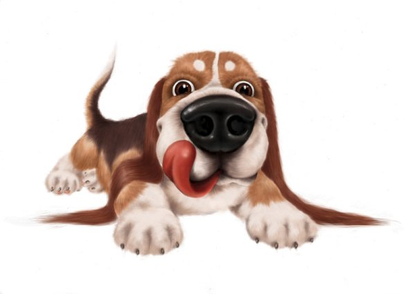 Прикольная мультяшная собака
