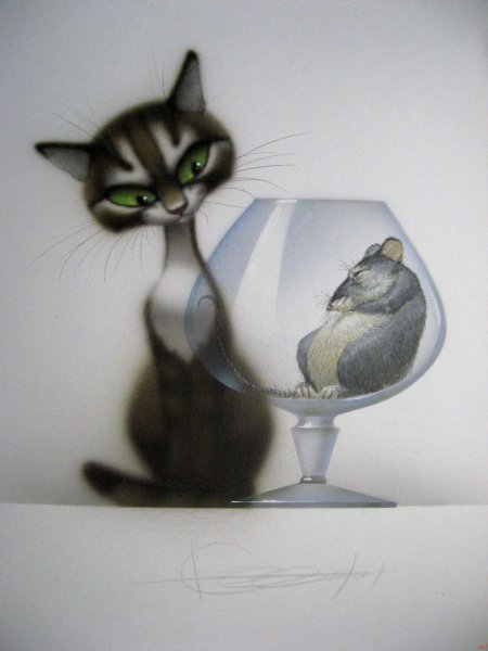 Коты Рисованные прикольные