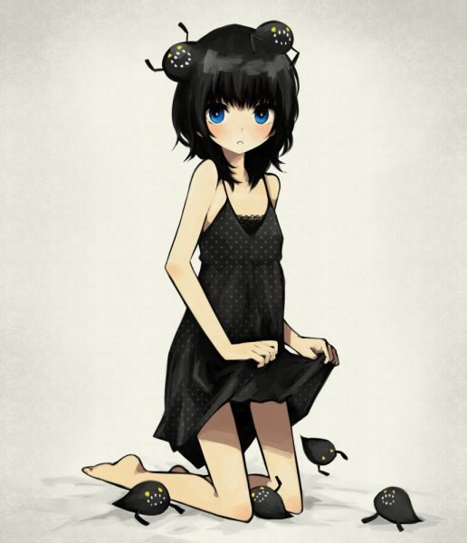 Нарисованные девушки с челкой